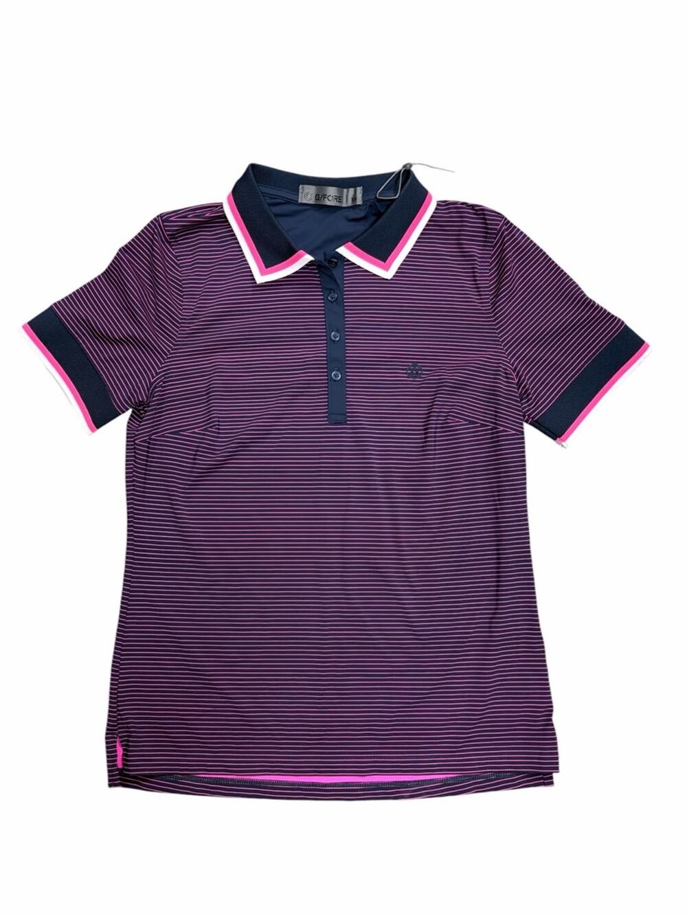G/Fore Glitch Heart Polo Top Womens Silky Tech Nylon Golf - XS